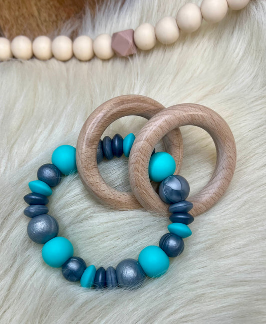 Navajo pearl inspired teether ring