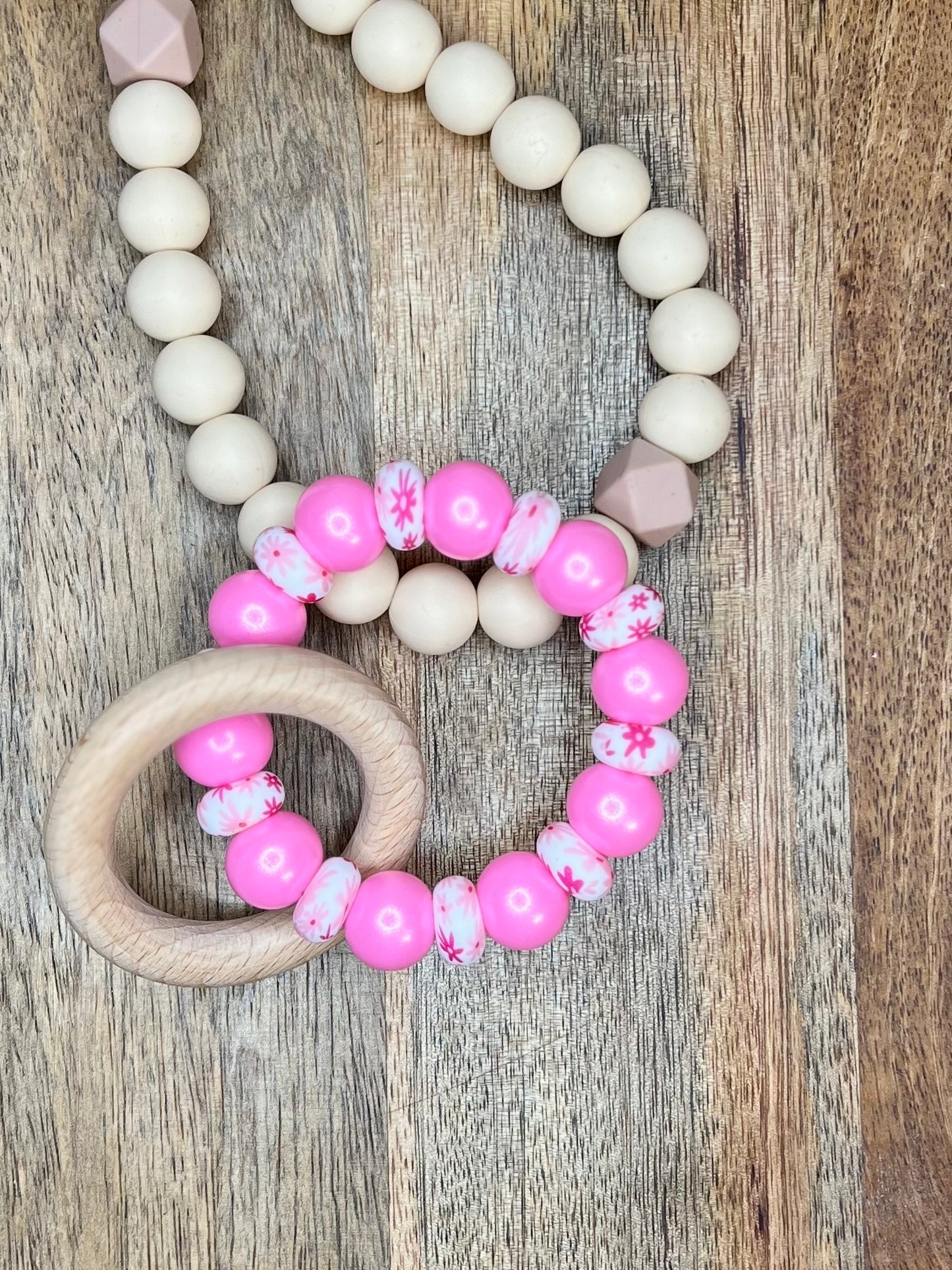Custom teether rattle ring