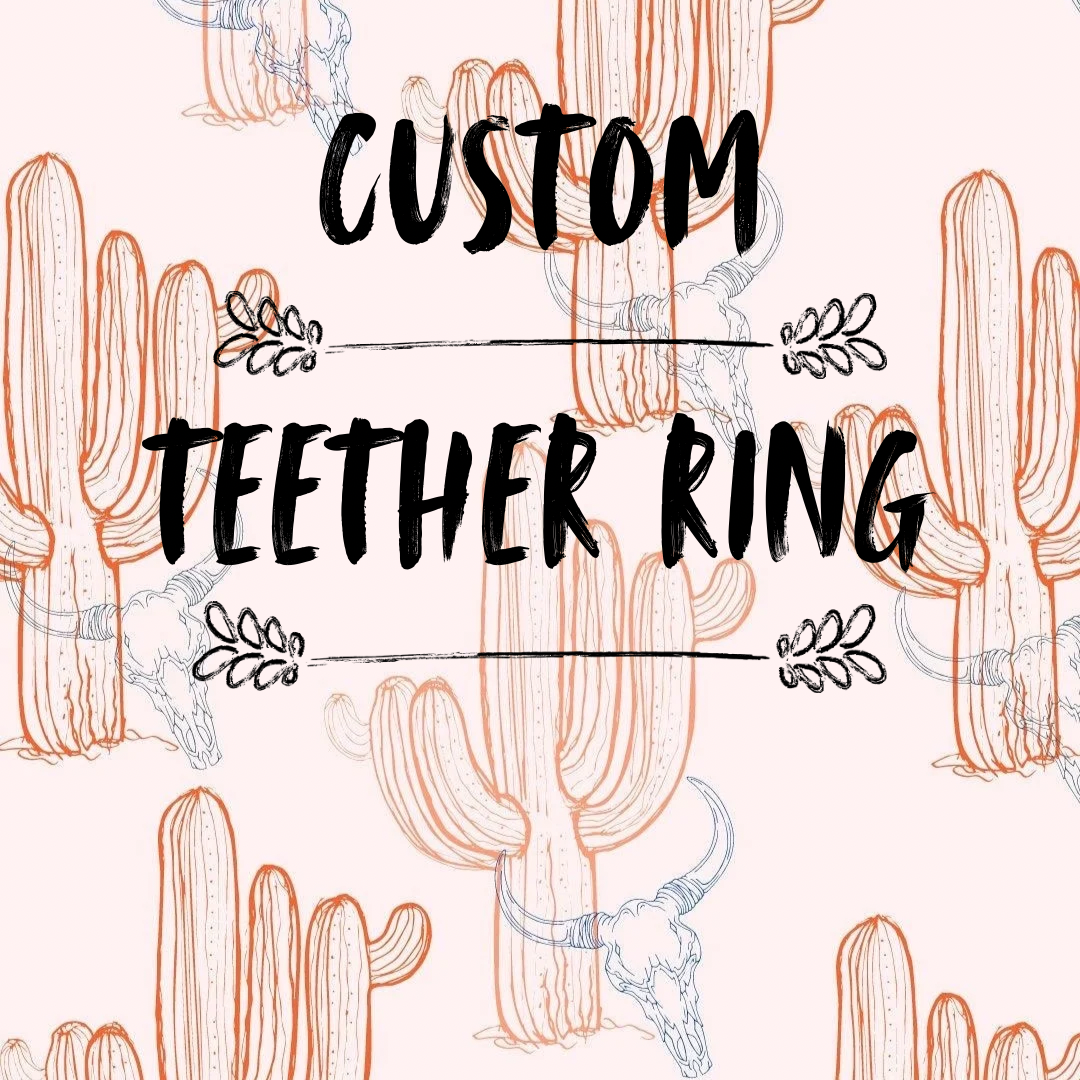 Custom teether rattle ring