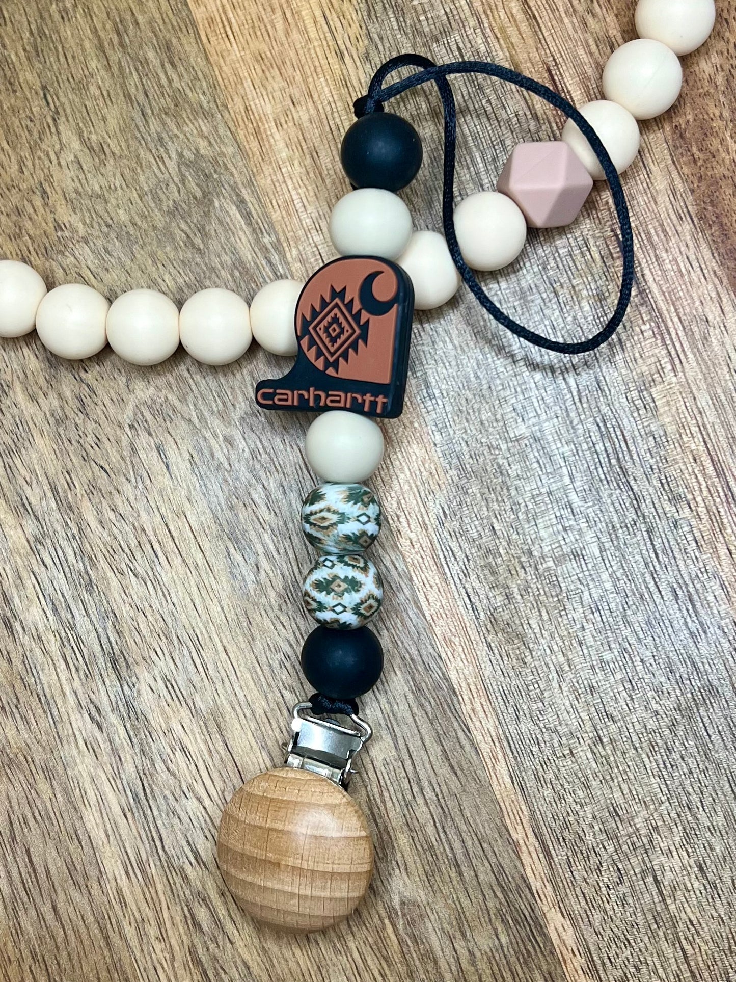 Aztec C-hartt pacifier clip