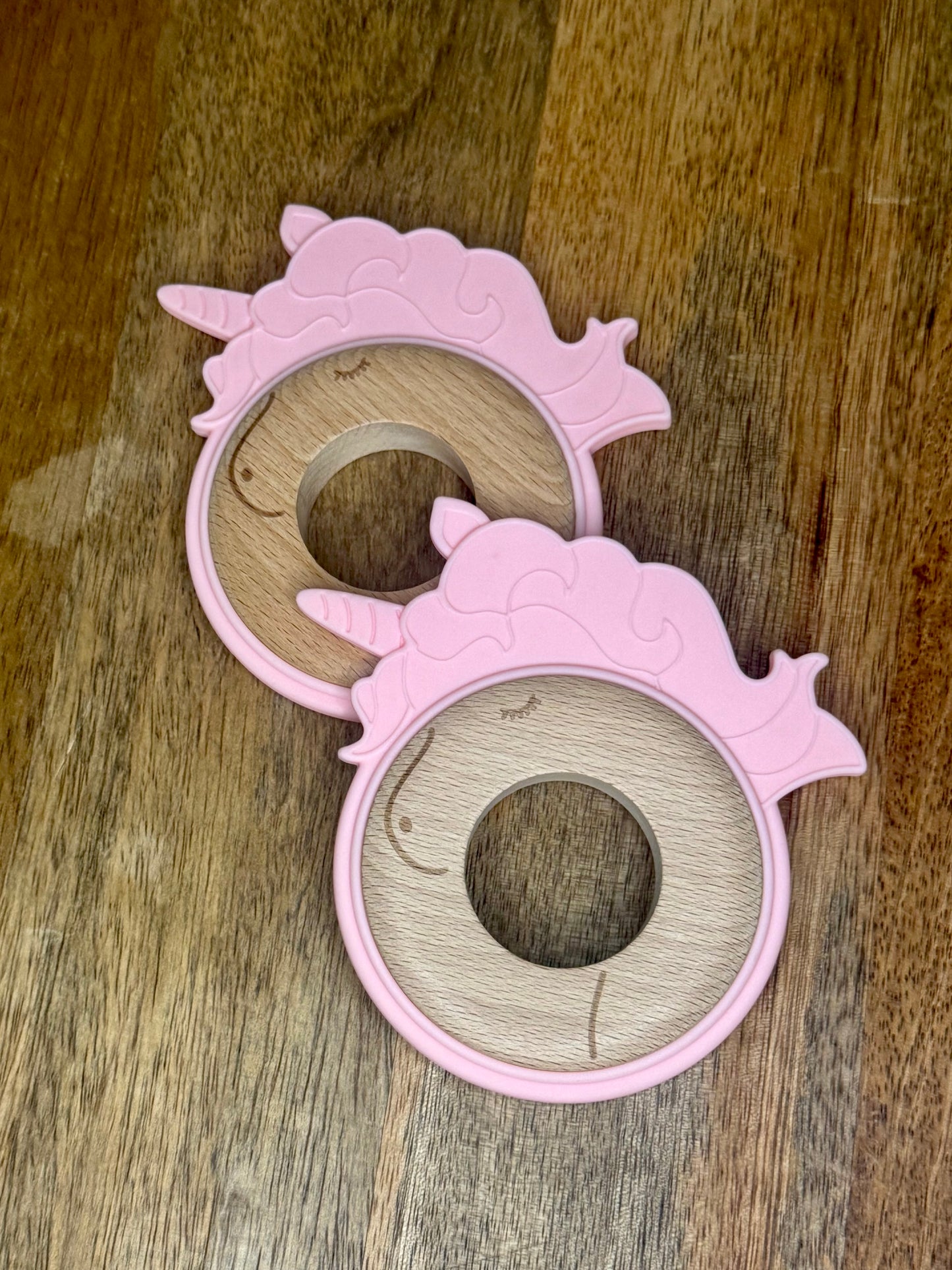 Unicorn beechwood teether