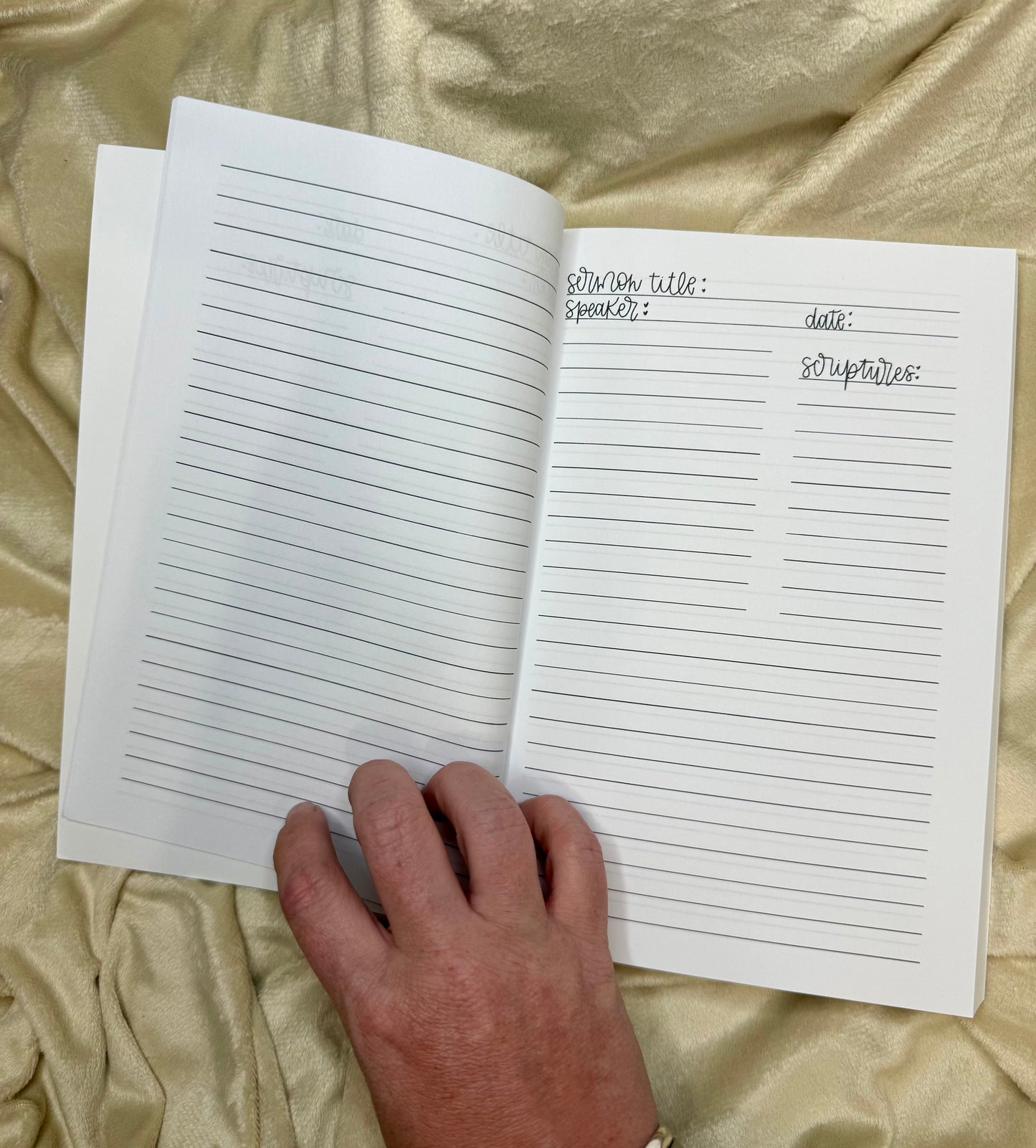 Sermon notes notebook