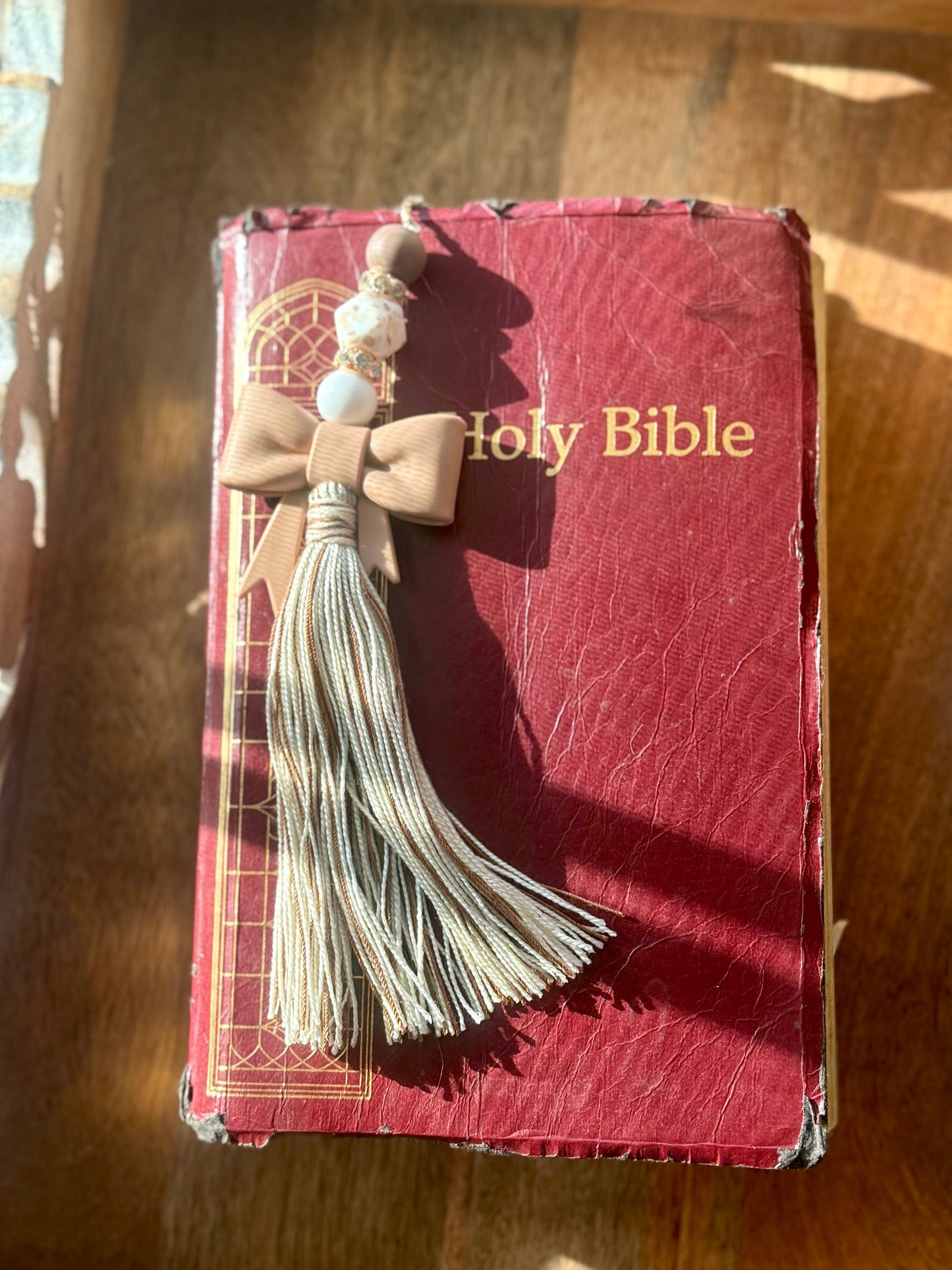 Leopard lux bow xl Bible tassel
