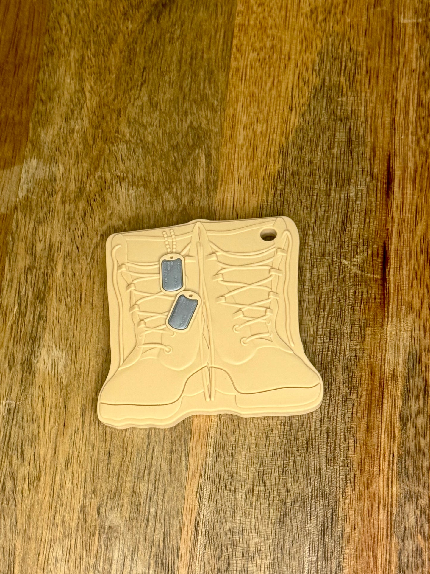 Combat boots teether