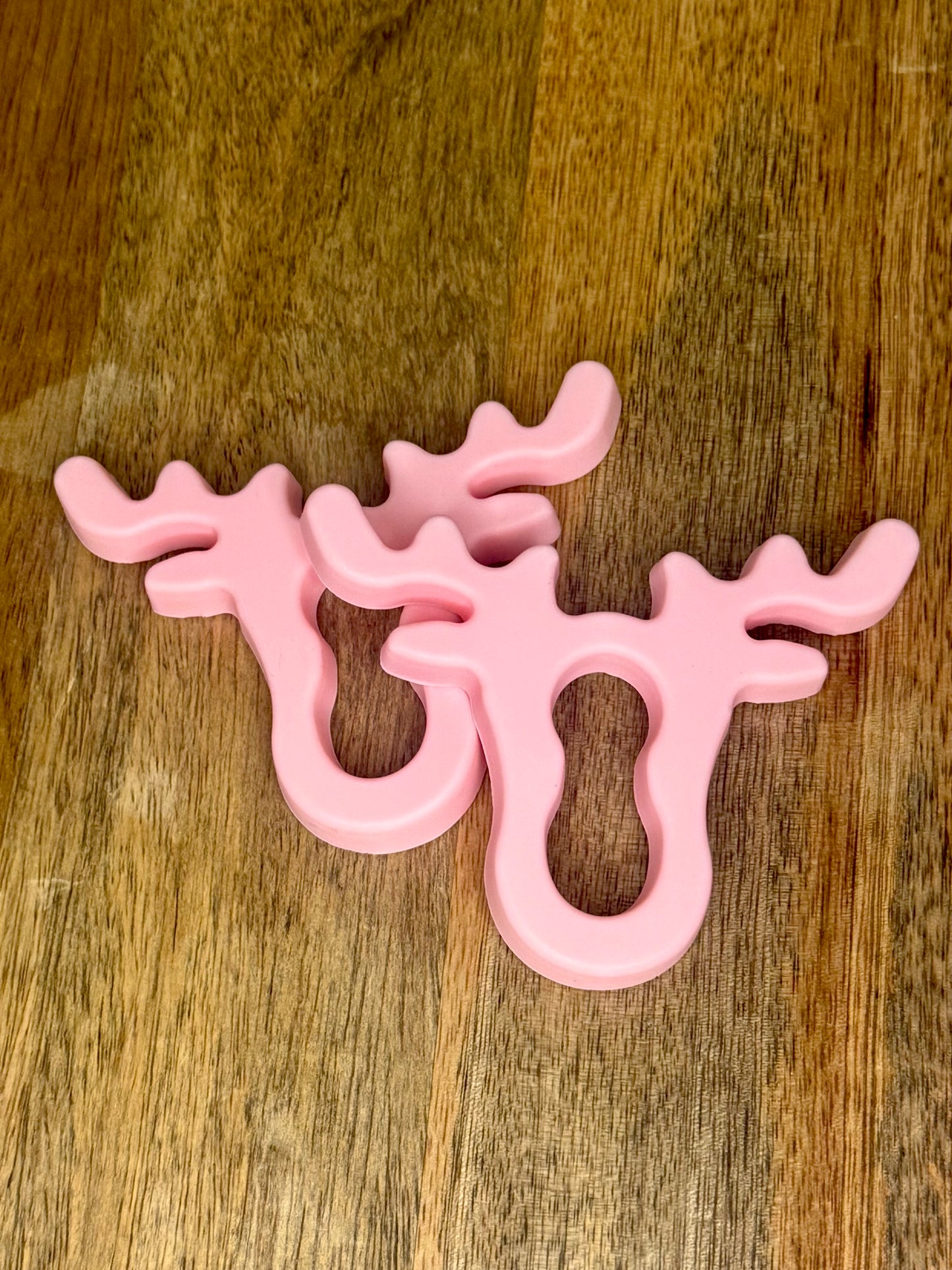 Pink antlers teether