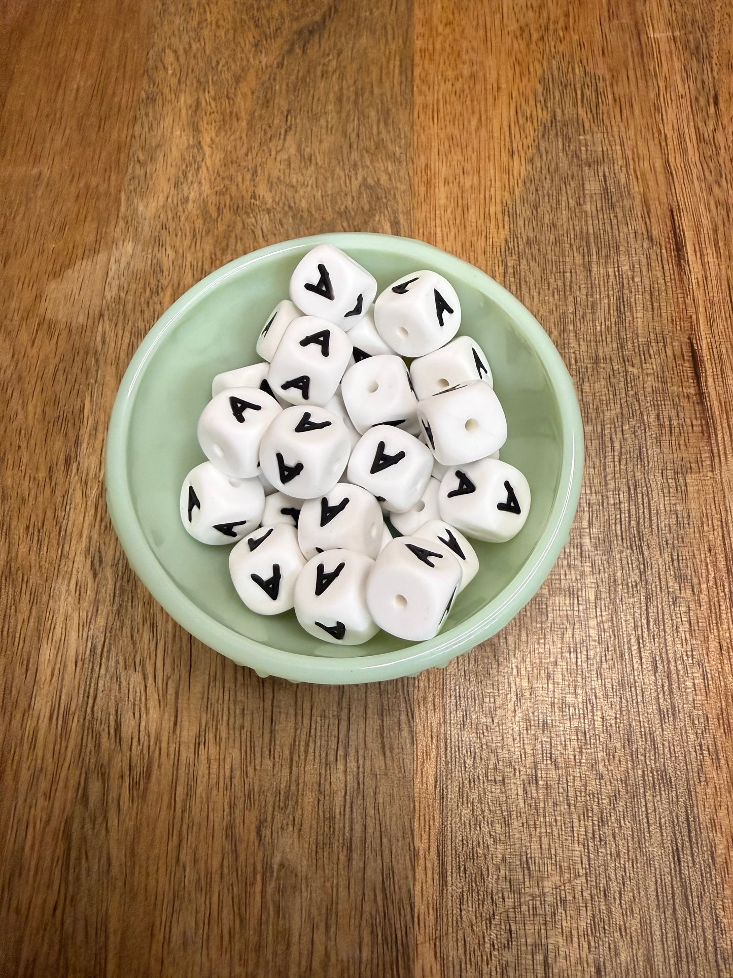 Letter A block bead - 40 count