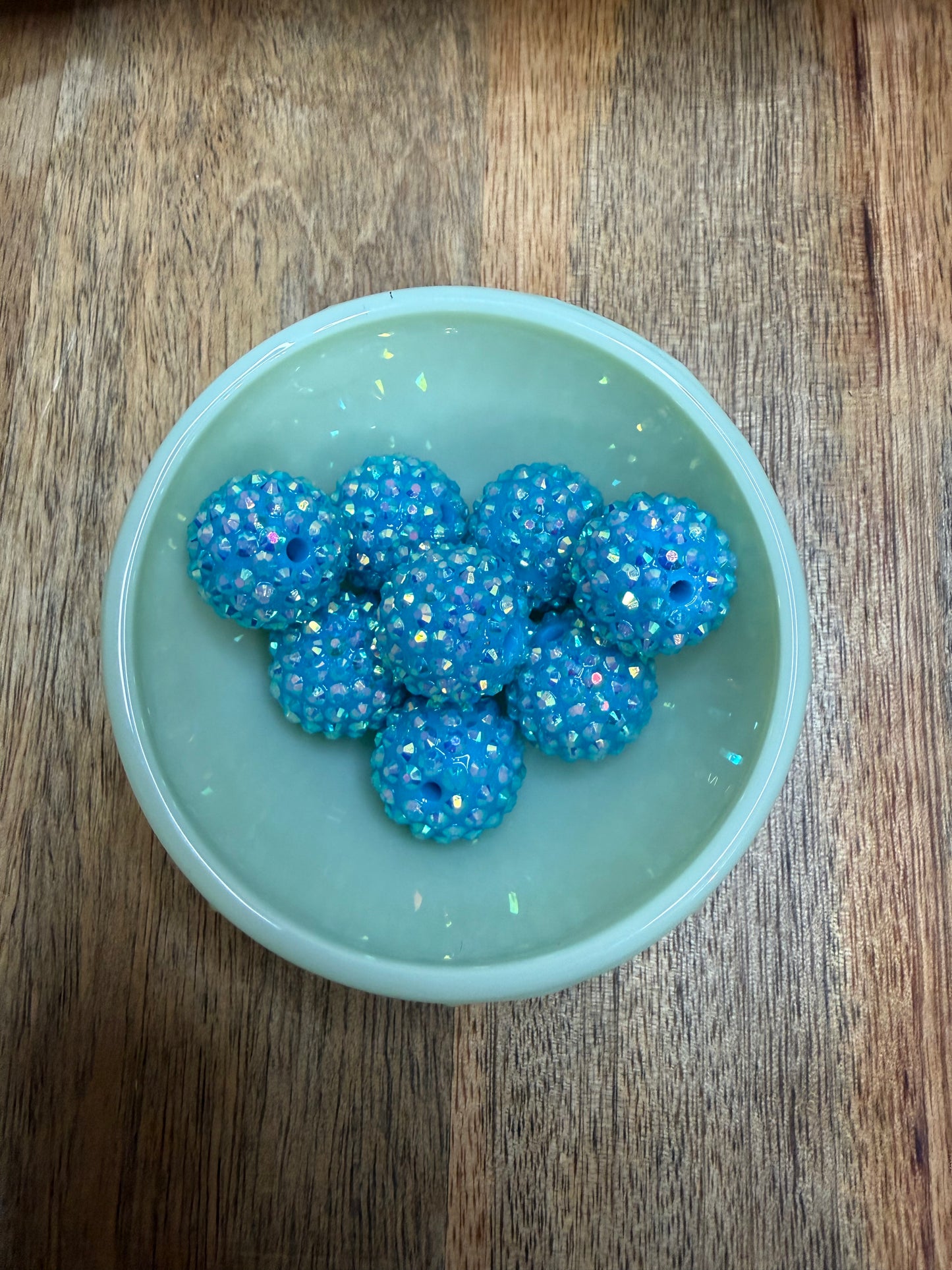 Turquoise blue 20mm rhinestone - 1 count