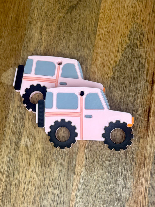 Pink bronco teether