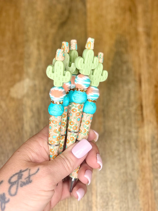 Retro cactus pen