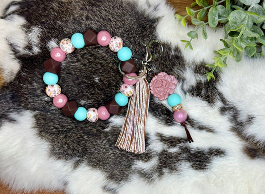 Western floral dreams wristlet
