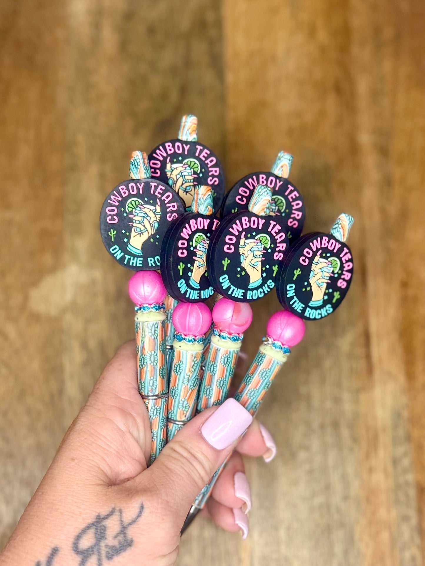 Cowboy tears pen