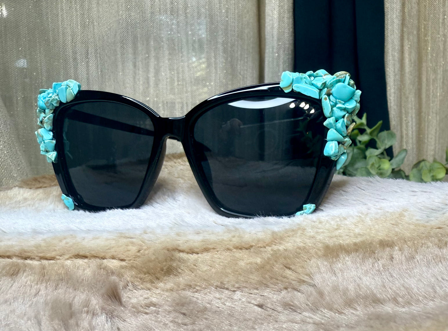 Clustered turquoise sunglasses