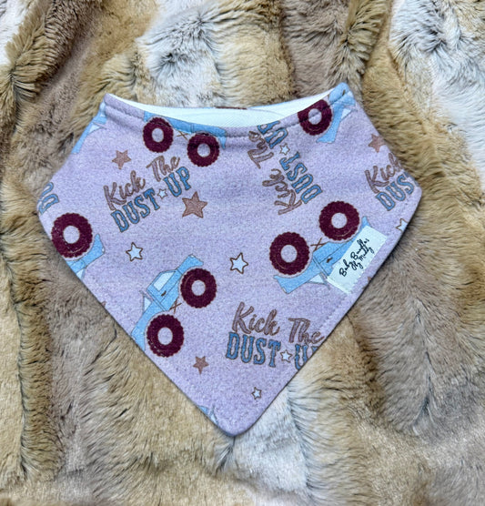 Kick the dust up bandana bib