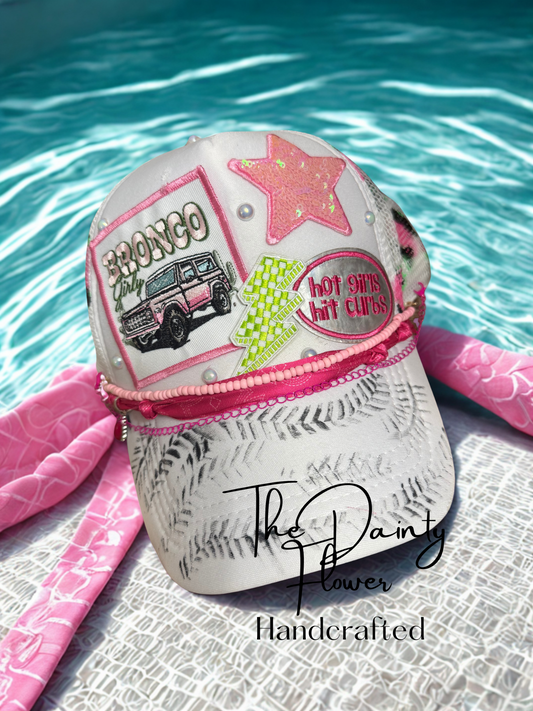Bronco tire tracks trucker hat