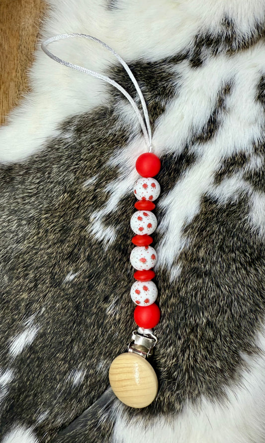Sweet lady bug pacifier clip
