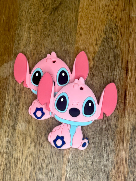 Pink stitch teether