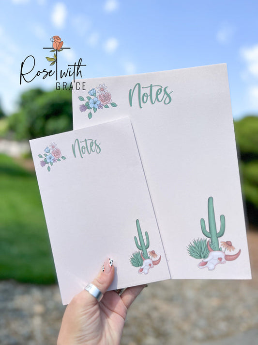 Cactus desert large note pad