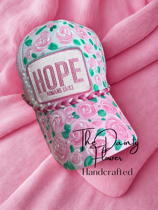 Hope floral trucker hat