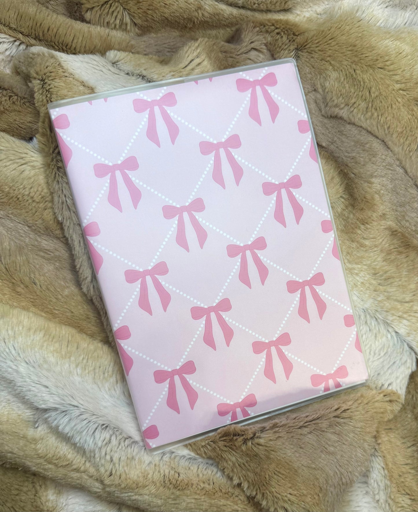 Light pink bows notebook