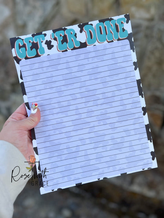 Get ‘er done large note pad