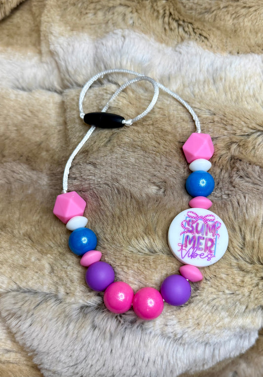 Summer vibes chew necklace