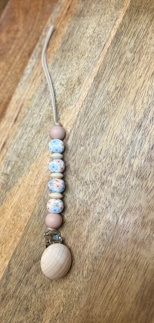 Sweet fall florals pacifier clip
