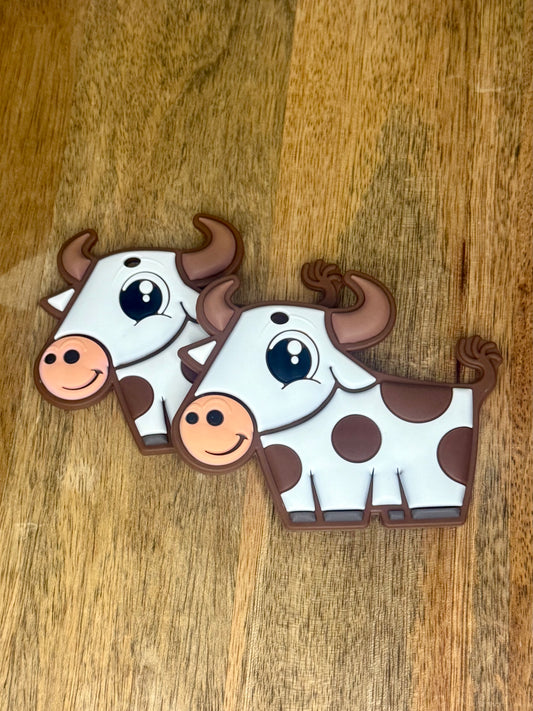 Brown cow teether