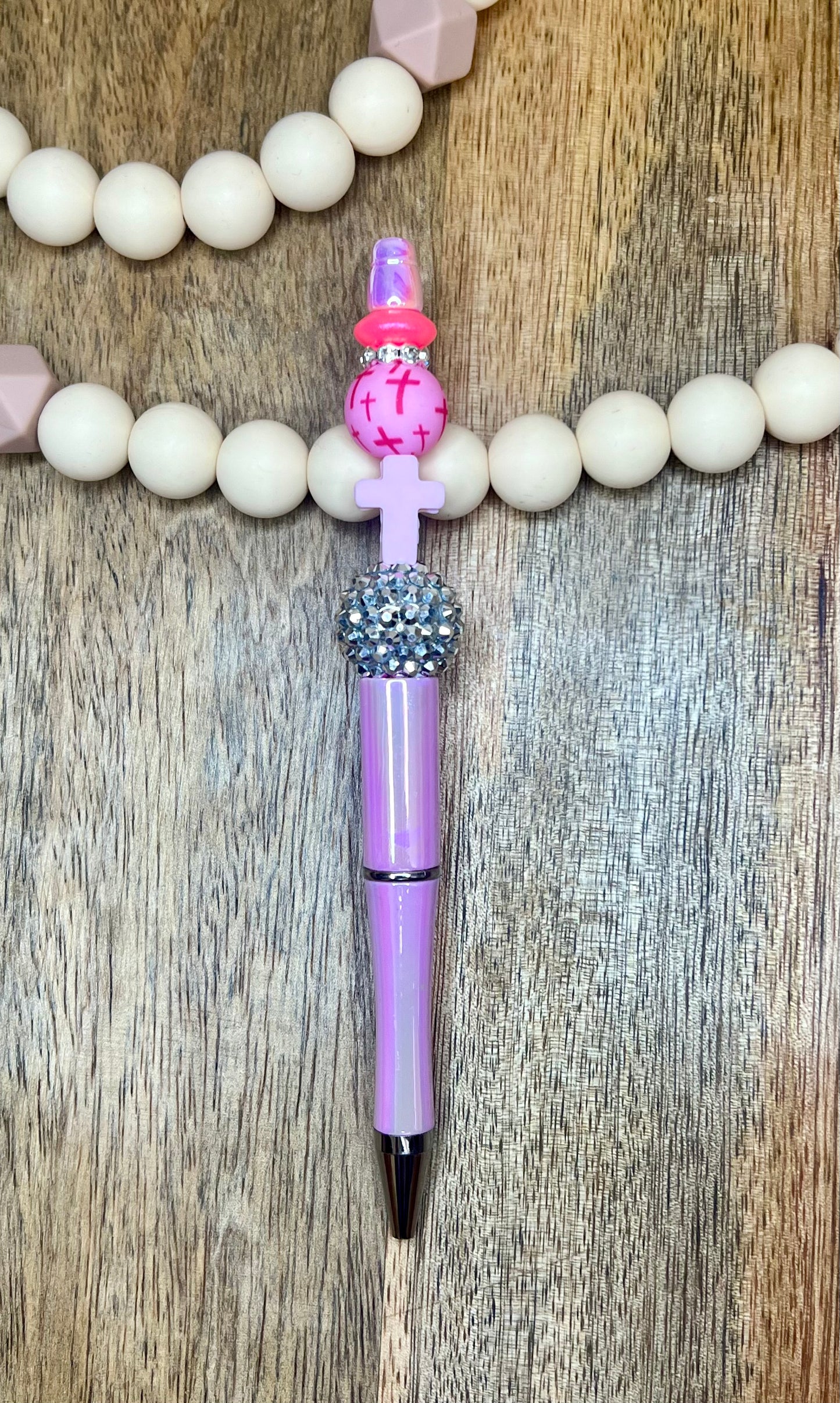 Pink tiny cross pen