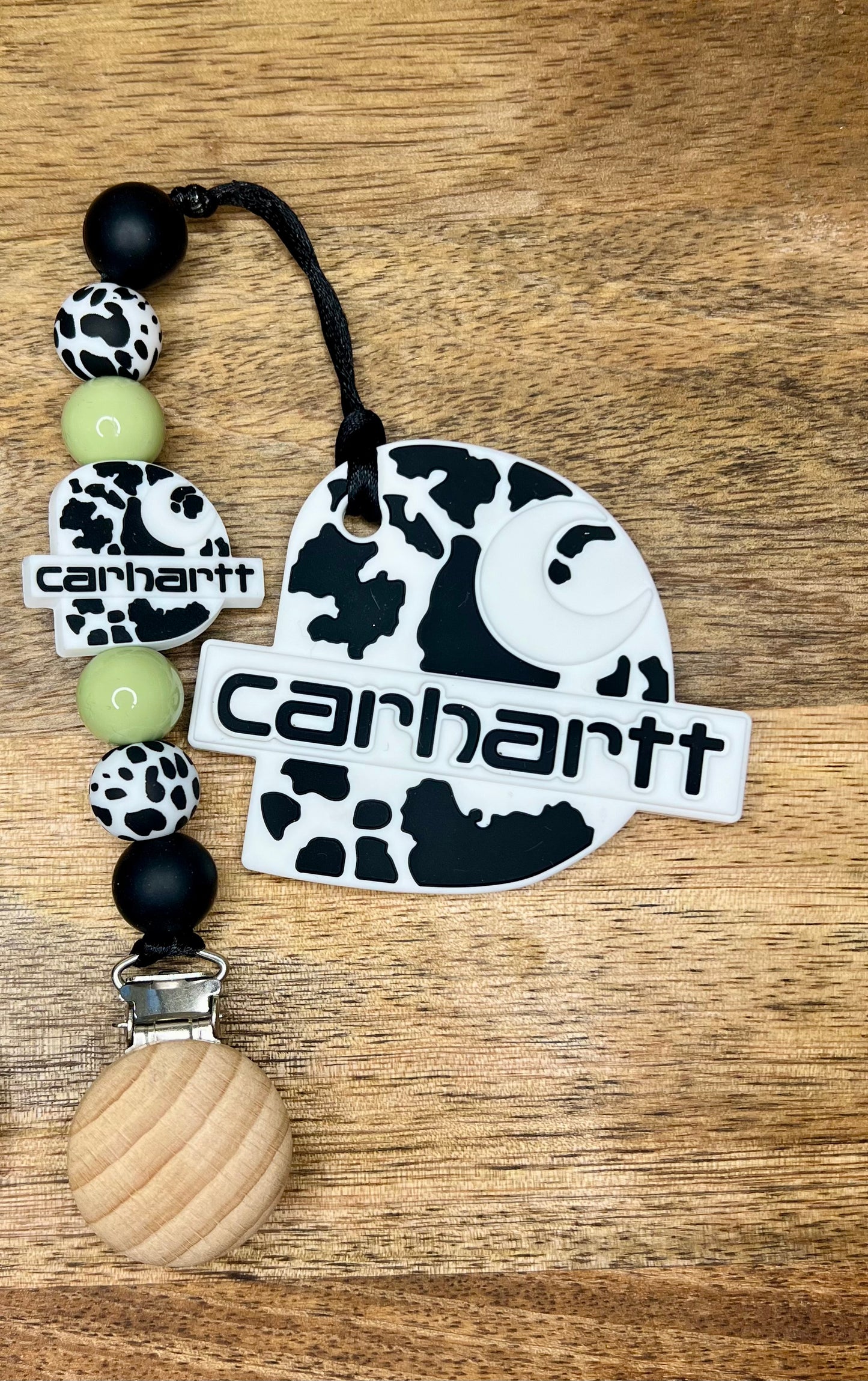 C hartt pacifier clip + matching teether