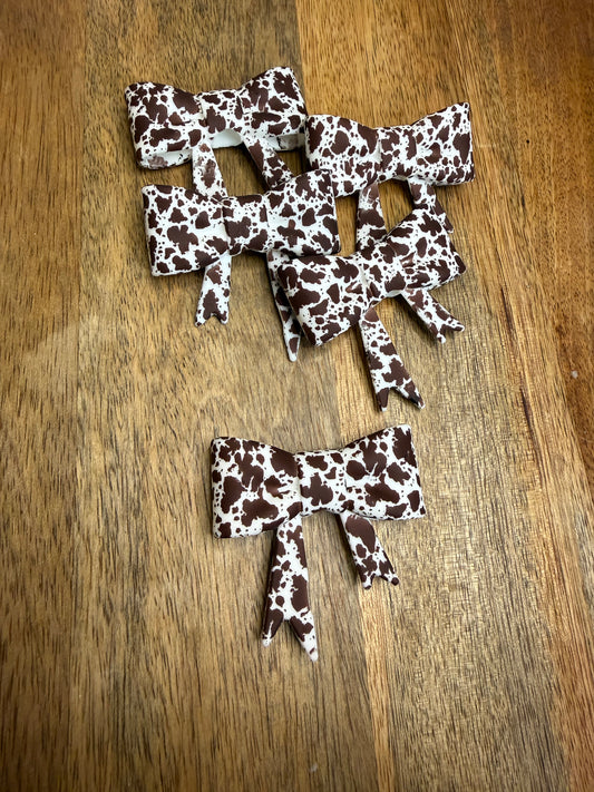 Cowprint bow topper / 5 count