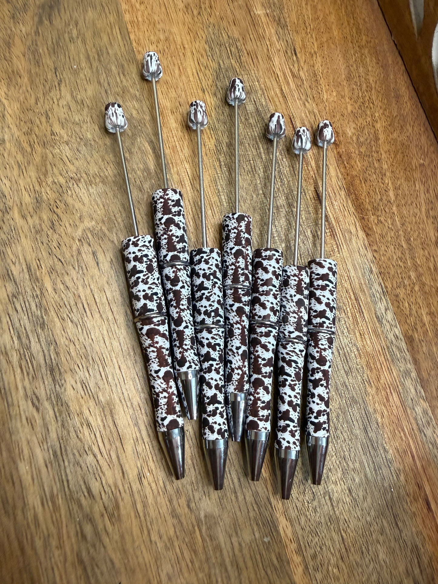 Brn&blk cowprint pen / 7 pack