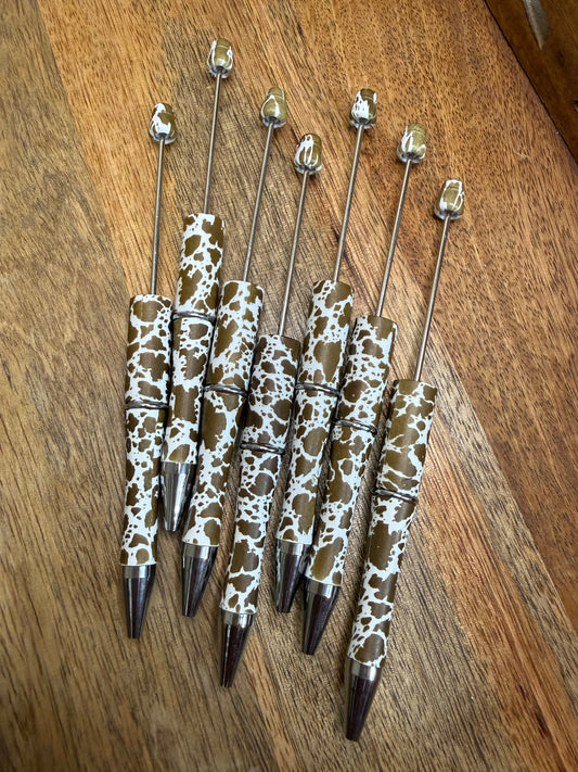 Brown cowprint pen / 7 pack