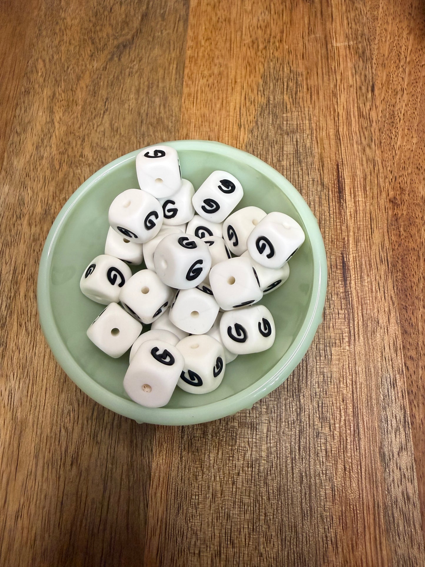 Letter G block bead - 40 count