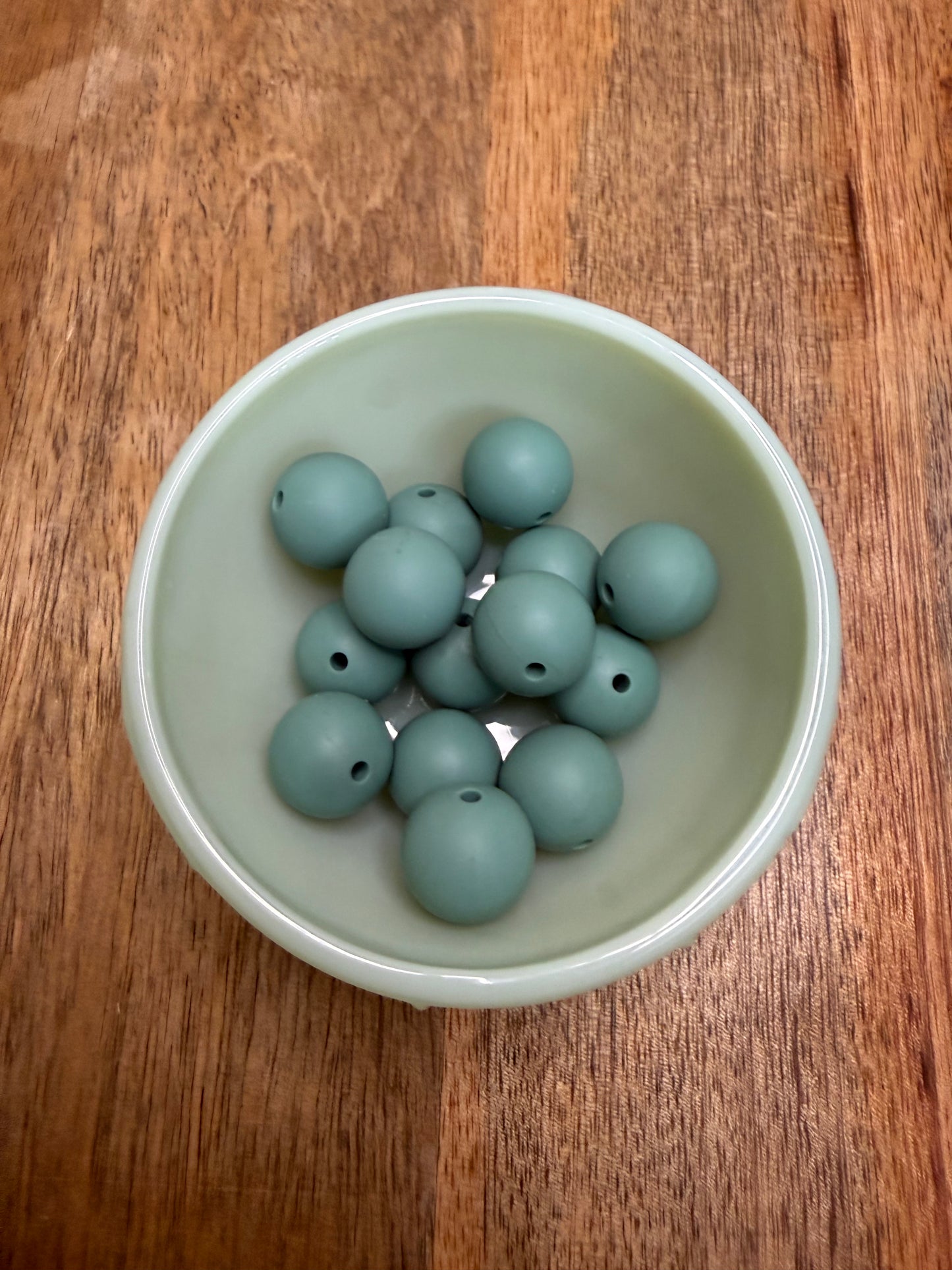 Solid sage grey 15mm - 14 count