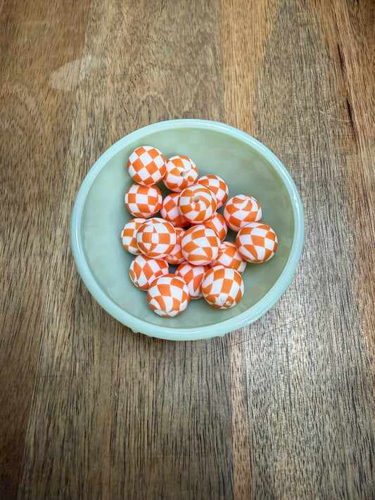 Orange checker 15mm - 10 count
