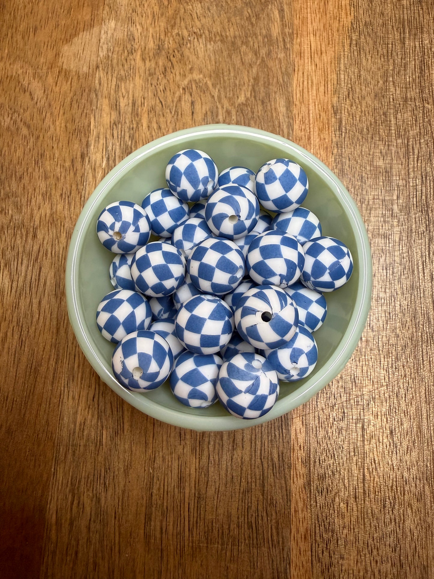 Navy blue checker 15mm - 10 count