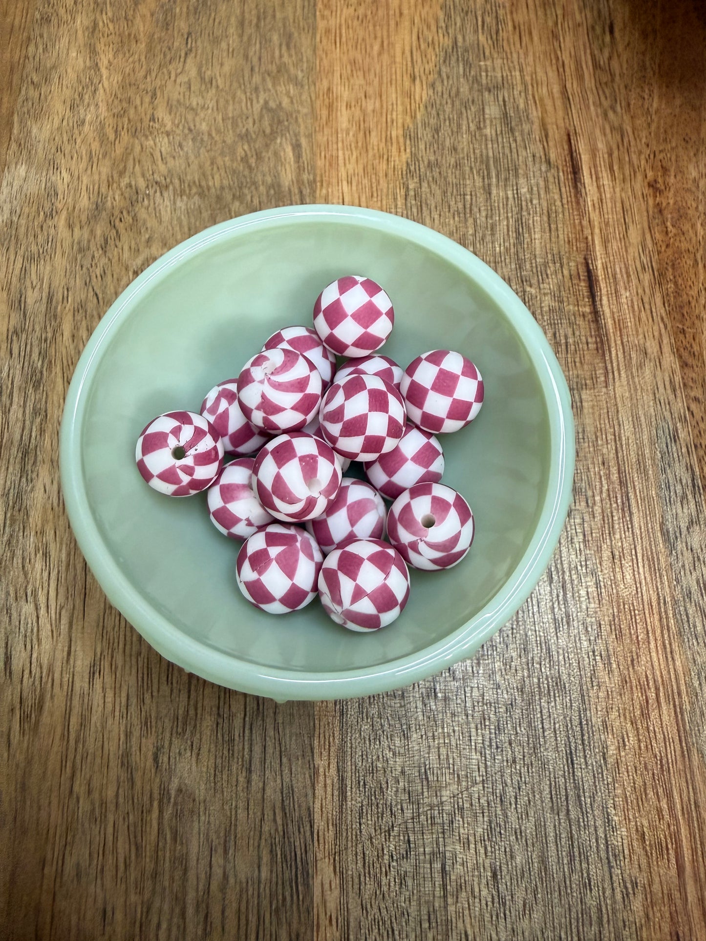 Maroon checker 15mm - 10 count