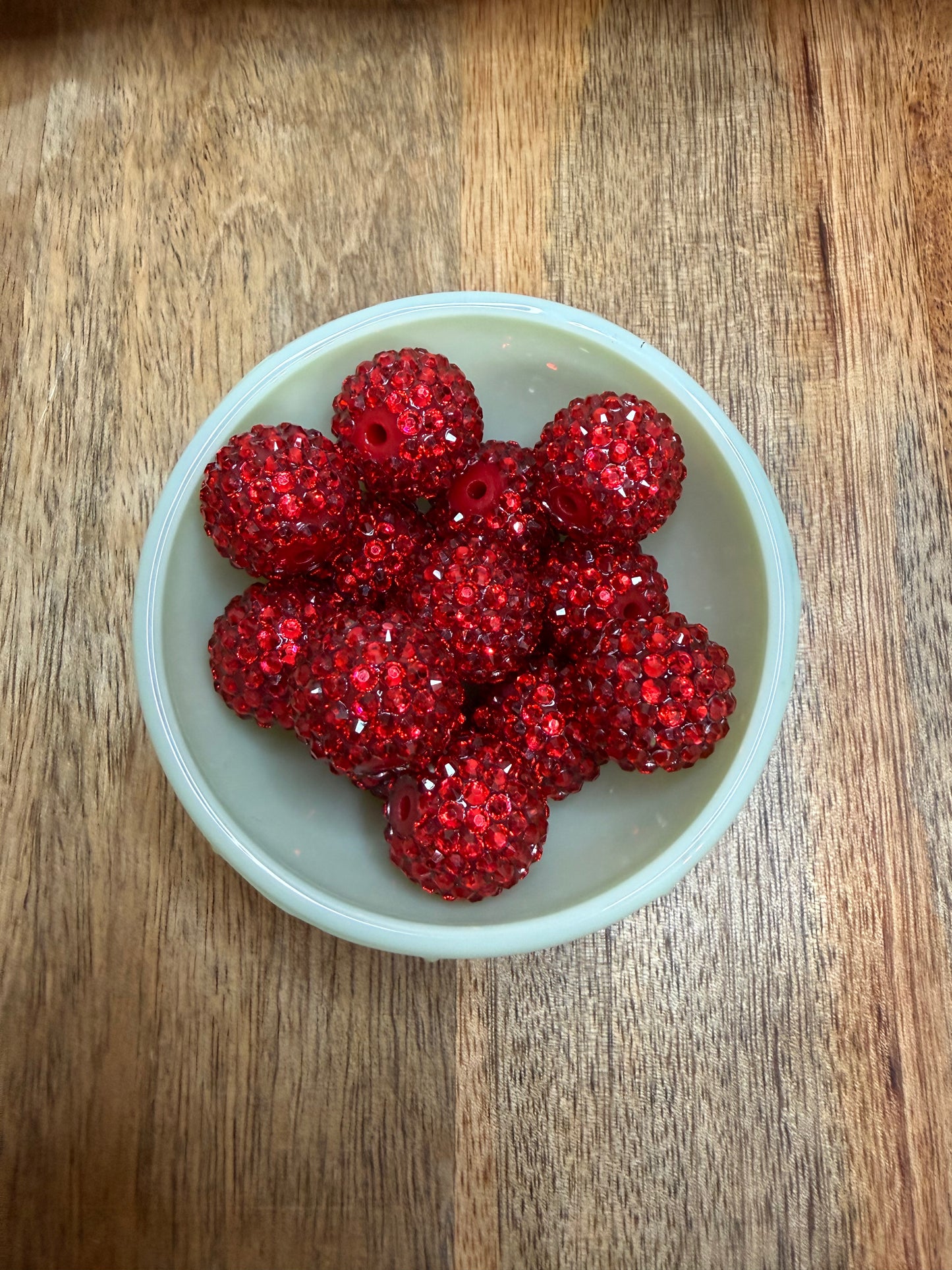 Red 20mm rhinestone - 1 count